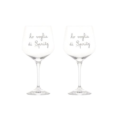 Set 2 Calici in Vetro Borosilcato con Scritta 820ML - Simple Day