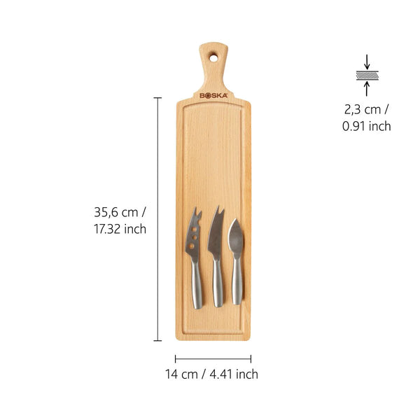 Set di Coltelli da Formaggio "Amigo" con Tagliere - Boska