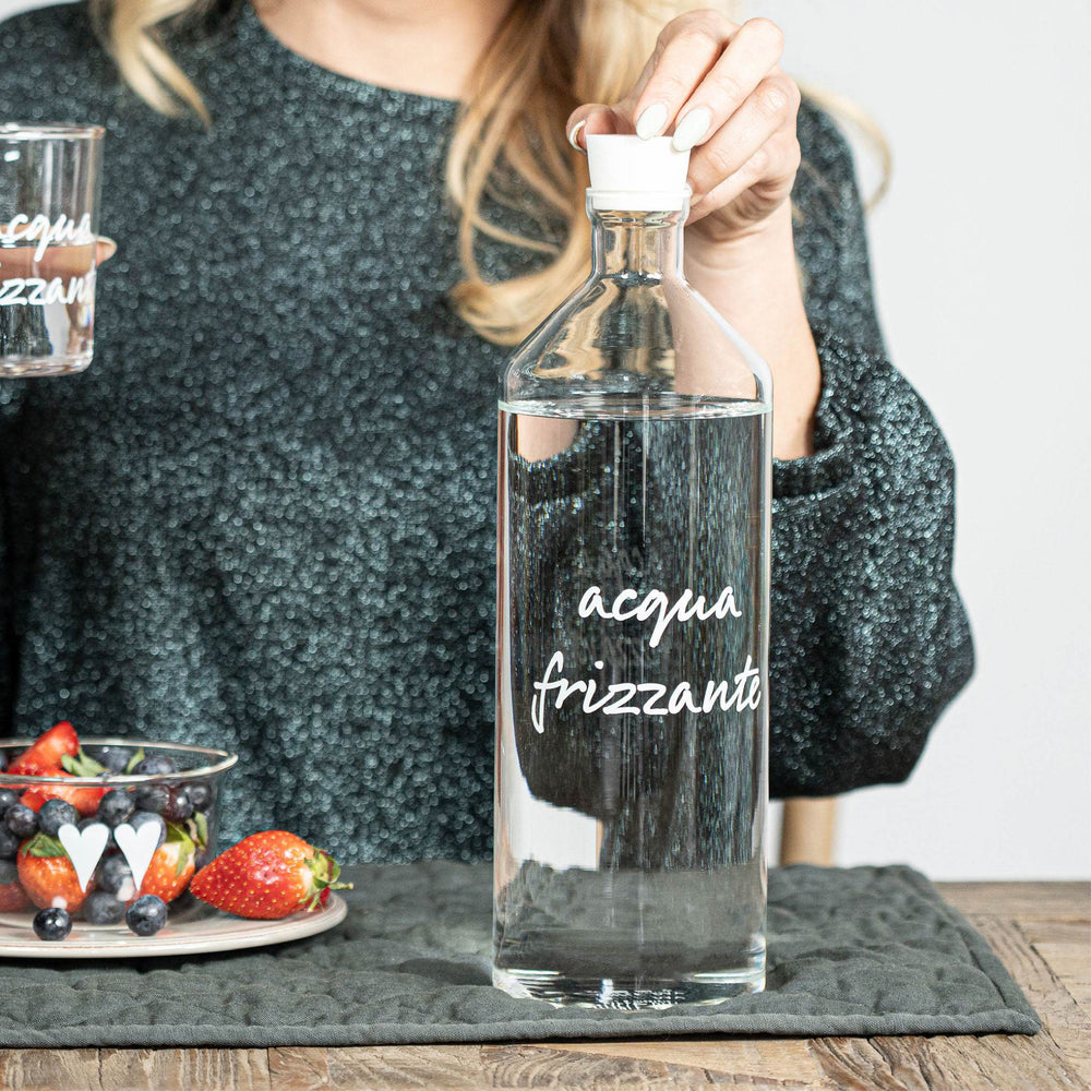 Bottiglia in Vetro Borosilcato 1.4L "Acqua Frizzante" - Simple Day