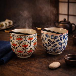 Set 2 Ciotole per Ramen con Bacchette in Bamboo - WD Lifestyle