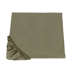 Lenzuolo con Angoli in Cotone Percalle "Verde Scuro" - Fazzini 90cm x 200cm x 30cm
