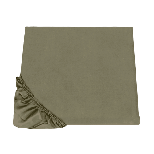 Lenzuolo con Angoli in Cotone Percalle "Verde Scuro" - Fazzini 90cm x 200cm x 30cm