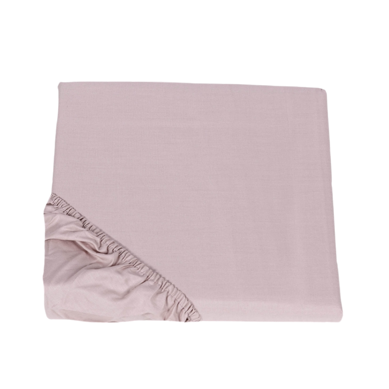 Lenzuolo con Angoli in Cotone Percalle "Rosa Confetto" - Fazzini 90cm x 200cm x 30cm