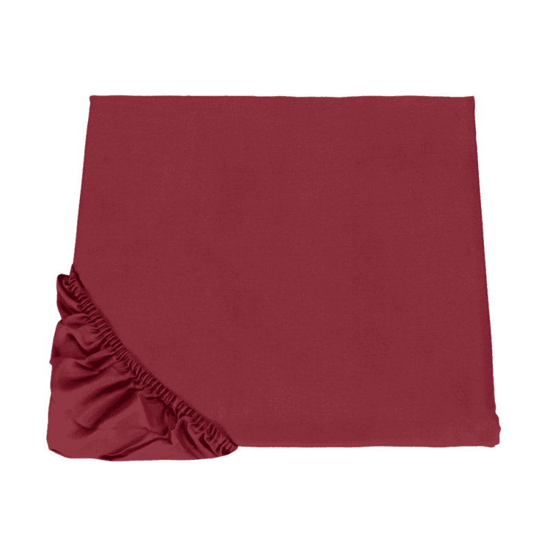 Lenzuolo con Angoli in Cotone Percalle "Rosso" - Fazzini 90cm x 200cm x 30cm