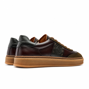 Hans Sneaker Uomo in Pelle Kaki/Brown – Ambitious