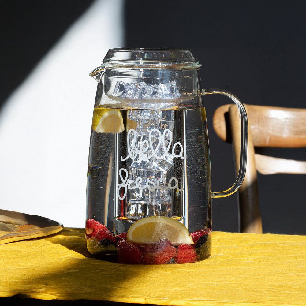 Caraffa con Portaghiaccio in Vetro Borosilcato "Bella Fresca" 2L - Simple Day