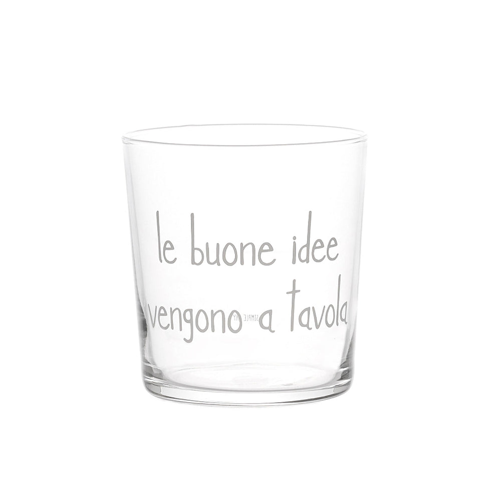 Bicchiere Trasparente con Scritta 355ML - Simple Day