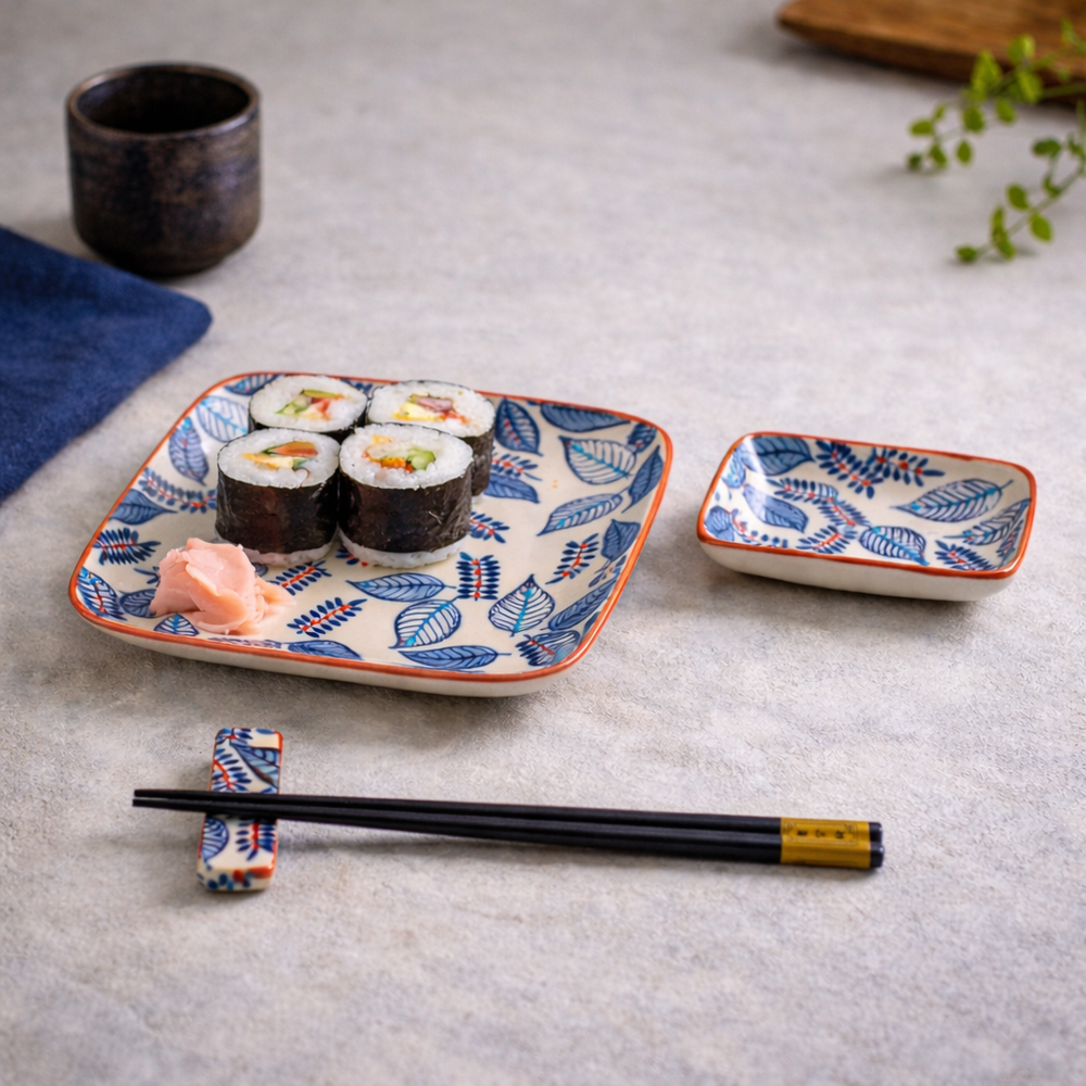 Kit 2 Piattini e Ciotoline con Bacchette e Portabacchette - WD Lifestyle