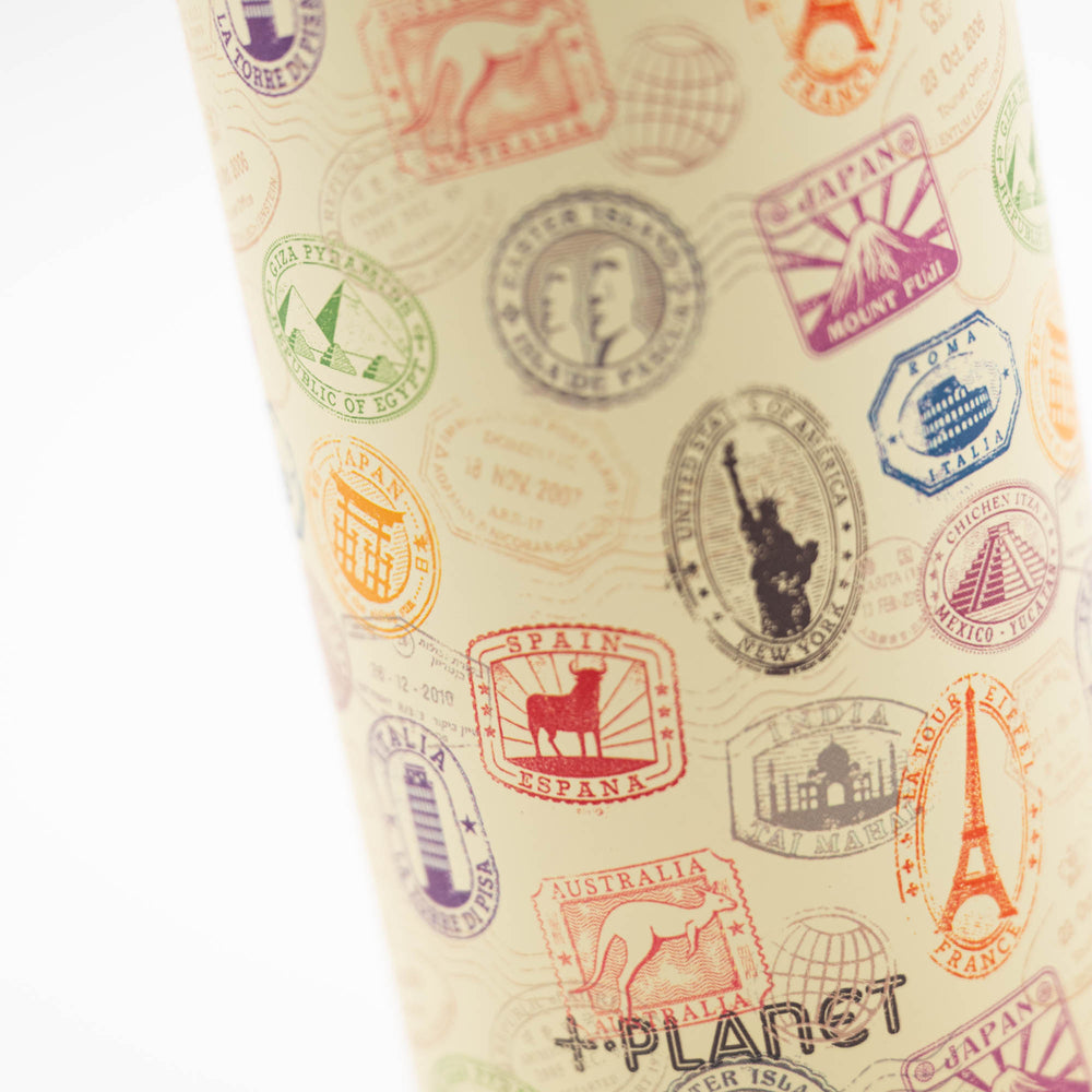 Bottiglia Termica in Acciaio 490ML "Francobolli dal Mondo" - +Planet