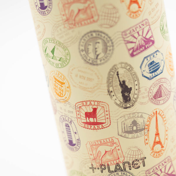 Bottiglia Termica in Acciaio 490ML "Francobolli dal Mondo" - +Planet