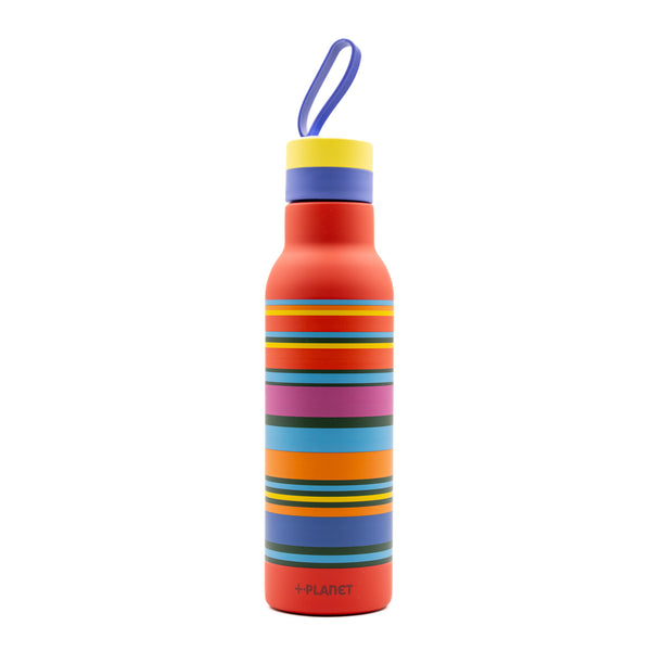 Bottiglia Termica in Acciaio 490ML "Righe Colorate" - +Planet