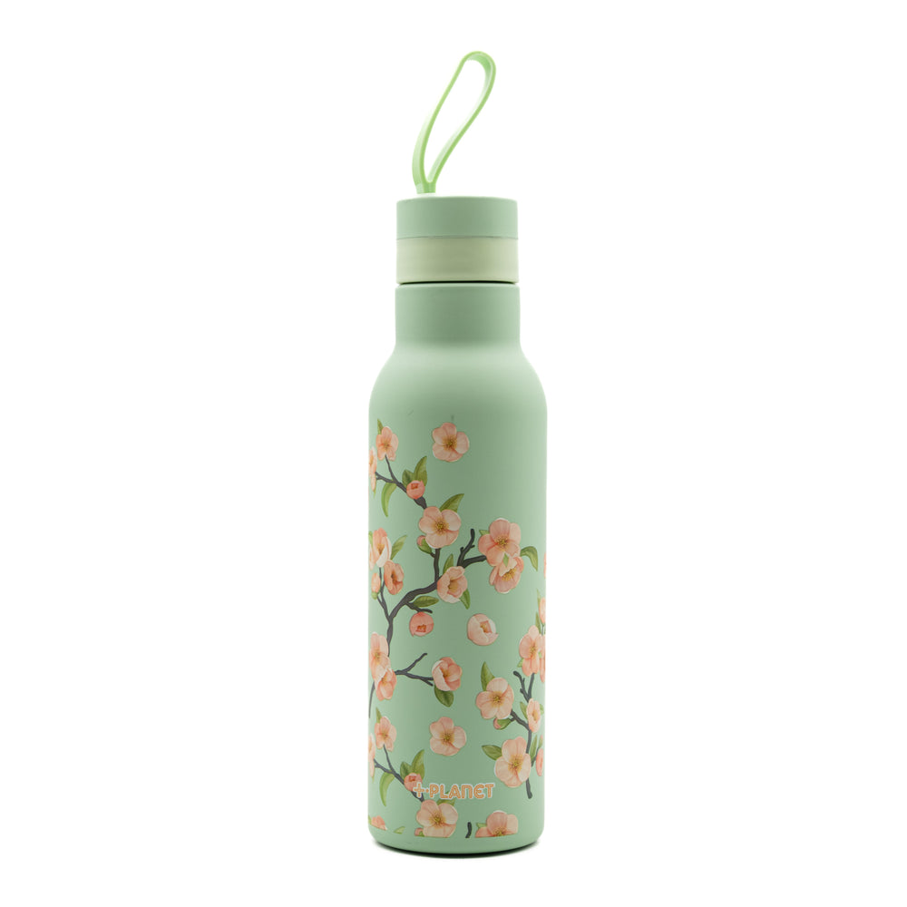 Bottiglia Termica in Acciaio 490ML "Verde con Fiori" - +Planet