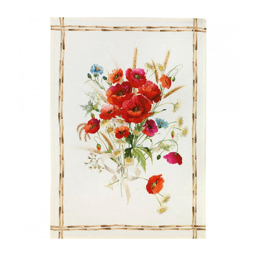 Canovaccio in Lino "Coquelicot" - Tessitura Toscana Telerie