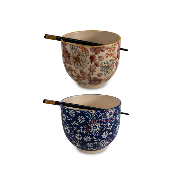 Set 2 Ciotole per Ramen con Bacchette in Bamboo - WD Lifestyle