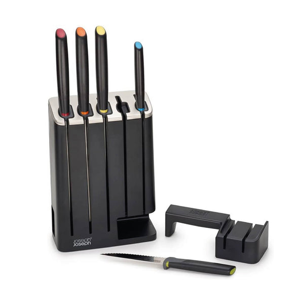 Set di Cinque Coltelli con Affilacoltelli Rimovibile "Elevate SlimBlock" - Joseph Joseph