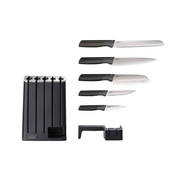 Set di Cinque Coltelli con Affilacoltelli Rimovibile "Elevate SlimBlock" - Joseph Joseph
