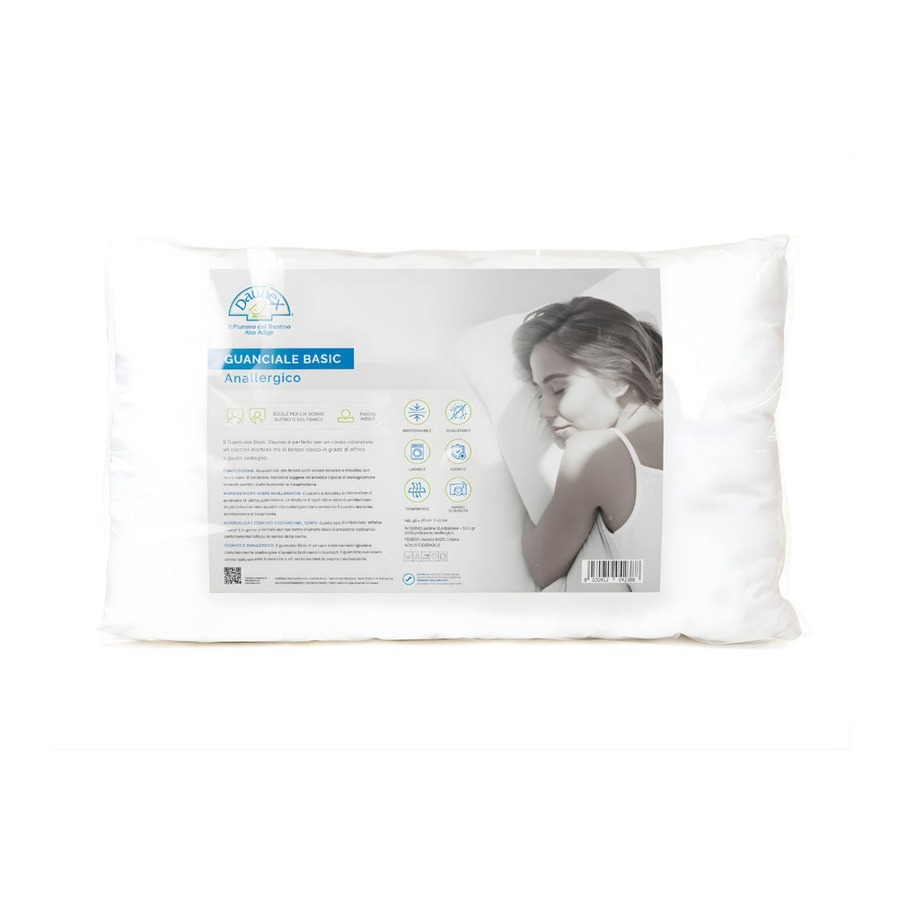 Guanciale Anallergico Basic in Fibra – Daunex