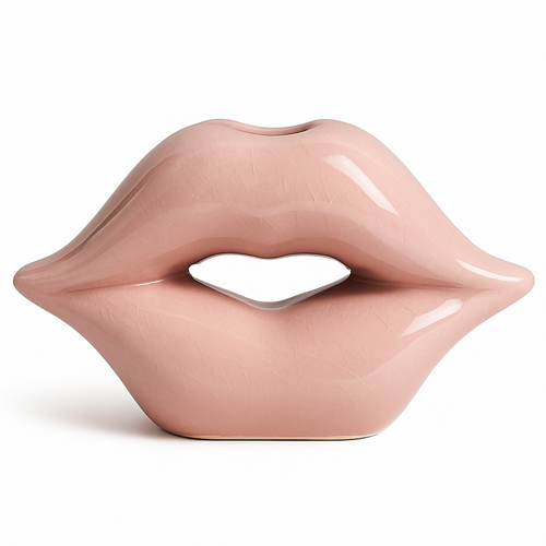 Vaso in Ceramica a Forma di Labbra – 20 cm