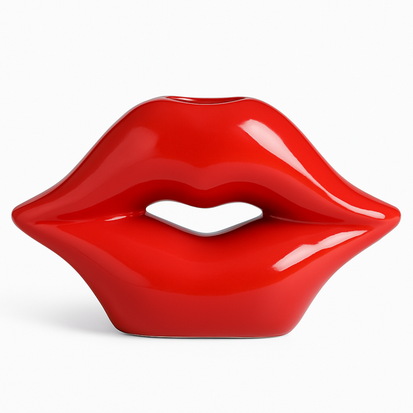 Vaso in Ceramica a Forma di Labbra – 20 cm