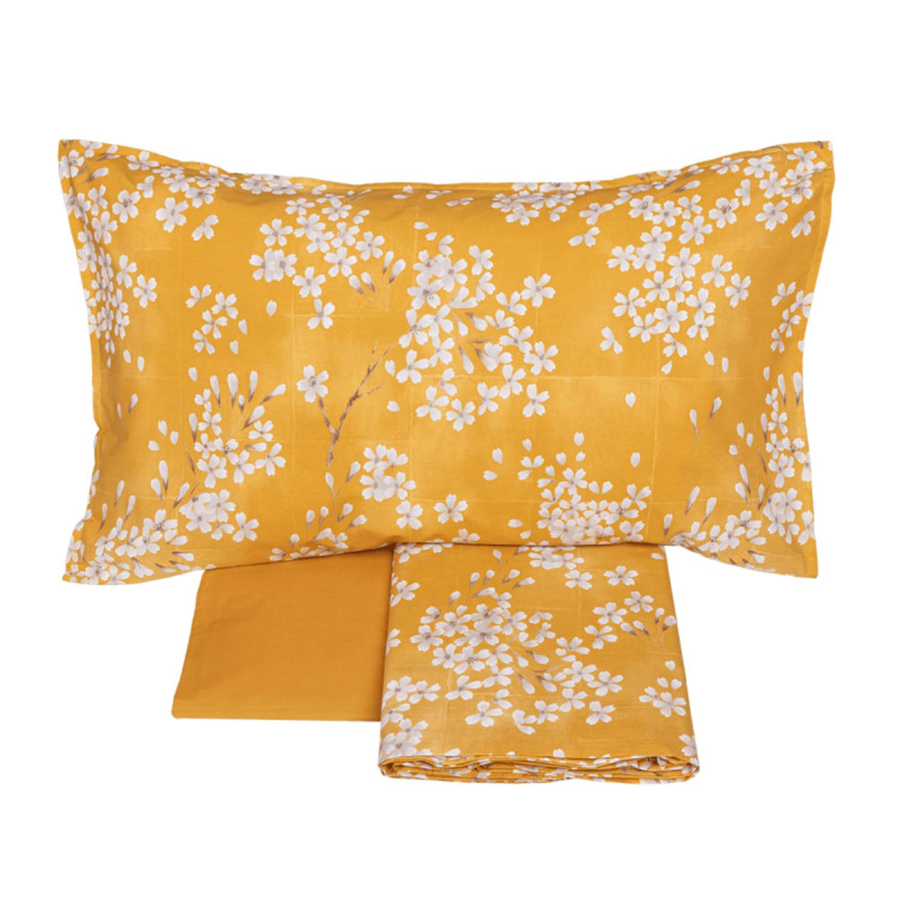 Completo Lenzuola Matrimoniale Kimono Zucca – Fazzini