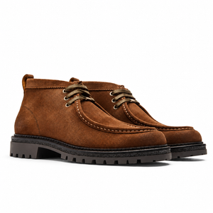 Scarponcino Uomo in Pelle Scamosciata Tabacco – Ambitious