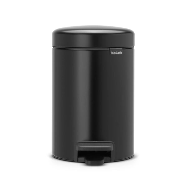 Pattumiera a Pedale Newicon 3 Litri - Brabantia Nero Opaco