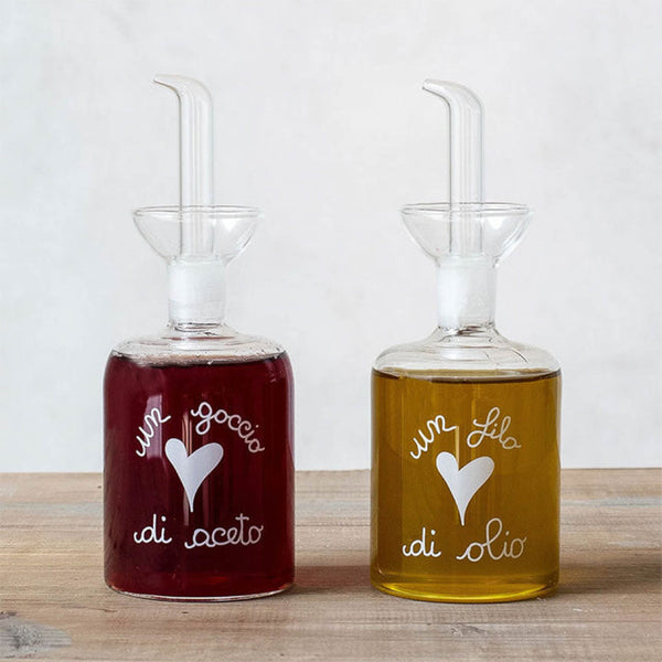 Set 2 Bottiglie in Vetro Borosilcato con Beccuccio 250ML - Simple Day