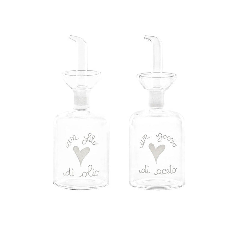 Set 2 Bottiglie in Vetro Borosilcato con Beccuccio 250ML - Simple Day