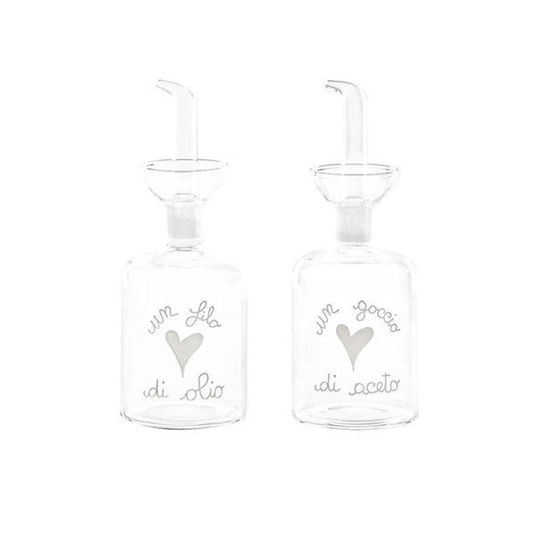 Set 2 Bottiglie in Vetro Borosilcato con Beccuccio 250ML - Simple Day