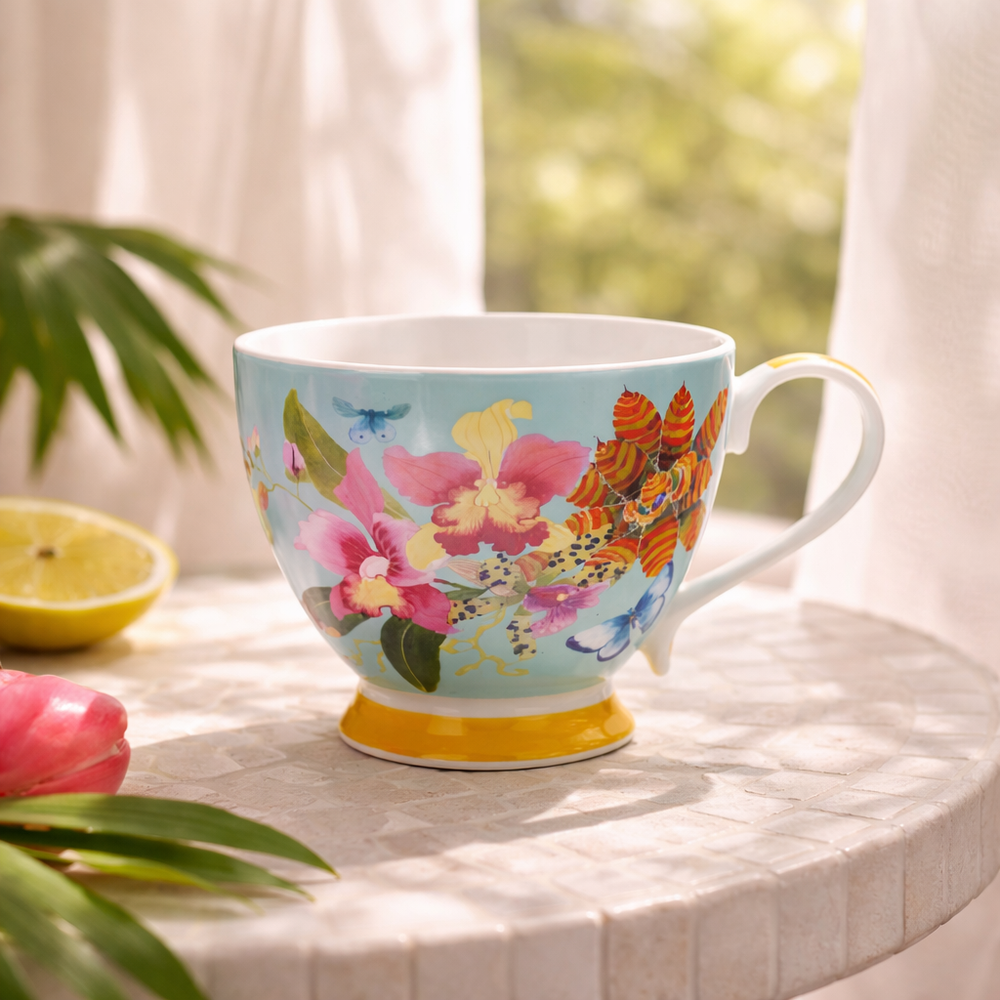Tazzina "Exotica Mug" Orchid Blue 400ML - Maxwell & Williams