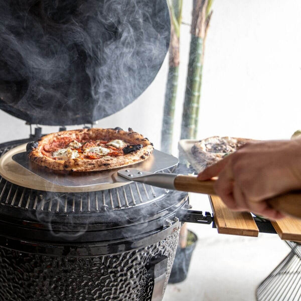 Pala per Pizza in Acciaio Inox con Manico in Quercia L - Boska