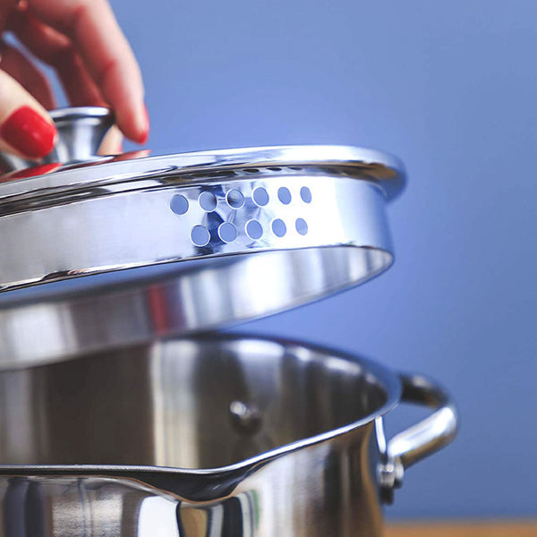 Set di 9 Pentole a Induzione in Acciaio Inox "Smart" - Lagostina
