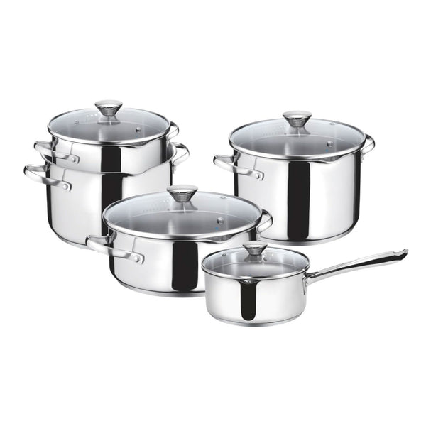 Set di 9 Pentole a Induzione in Acciaio Inox "Smart" - Lagostina