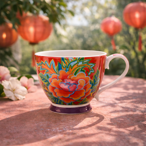 Tazzina "Hanoi Mug" Peony Red 400ML - Maxwell & Williams