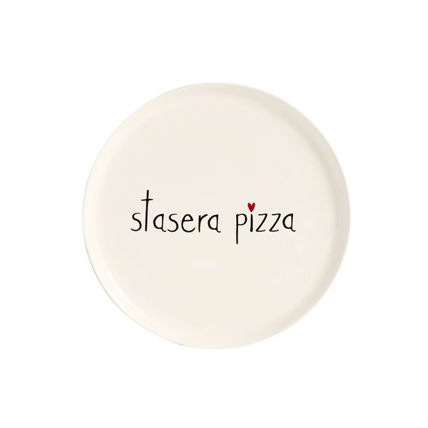 Piatto Pizza in Gres con Scritta - Simple Day