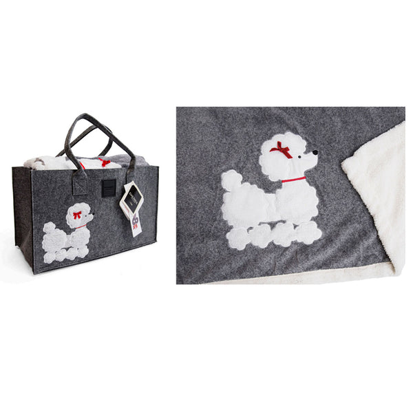 Set Plaid in microfibra con Borsa in Feltro – Daunex