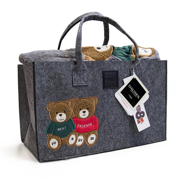 Set Plaid in microfibra con Borsa in Feltro – Daunex