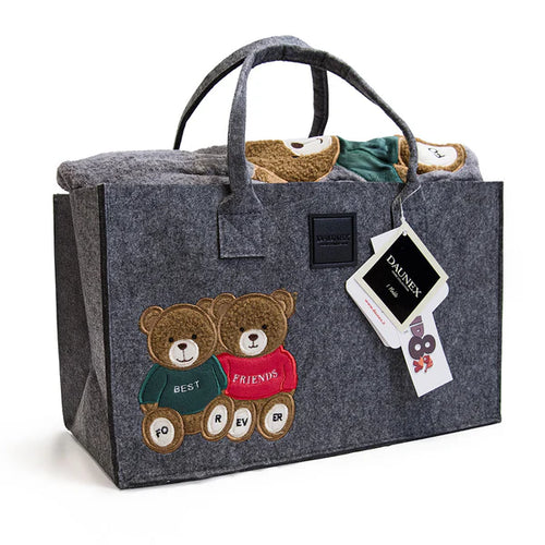 Set Plaid in microfibra con Borsa in Feltro – Daunex