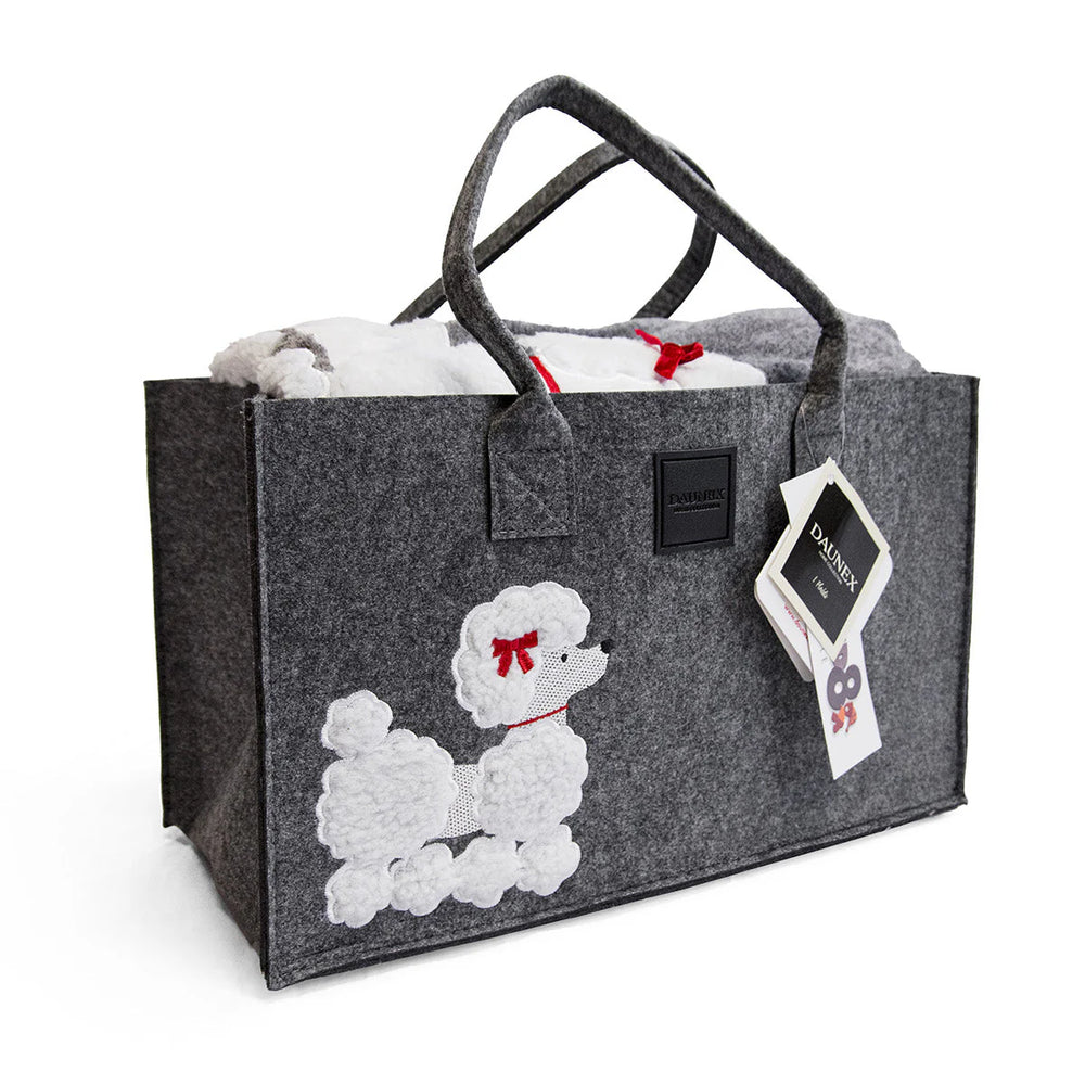 Set Plaid in microfibra con Borsa in Feltro – Daunex