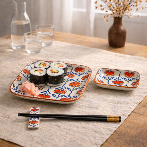 Kit 2 Piattini e Ciotoline con Bacchette e Portabacchette - WD Lifestyle