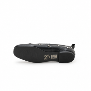 Ballerina in Pelle con Borchie Nera – SKA Shoes