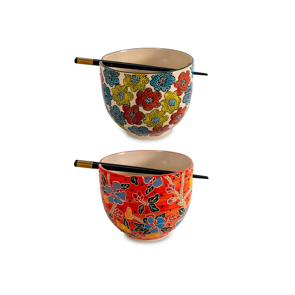 Set 2 Ciotole per Ramen con Bacchette in Bamboo - WD Lifestyle