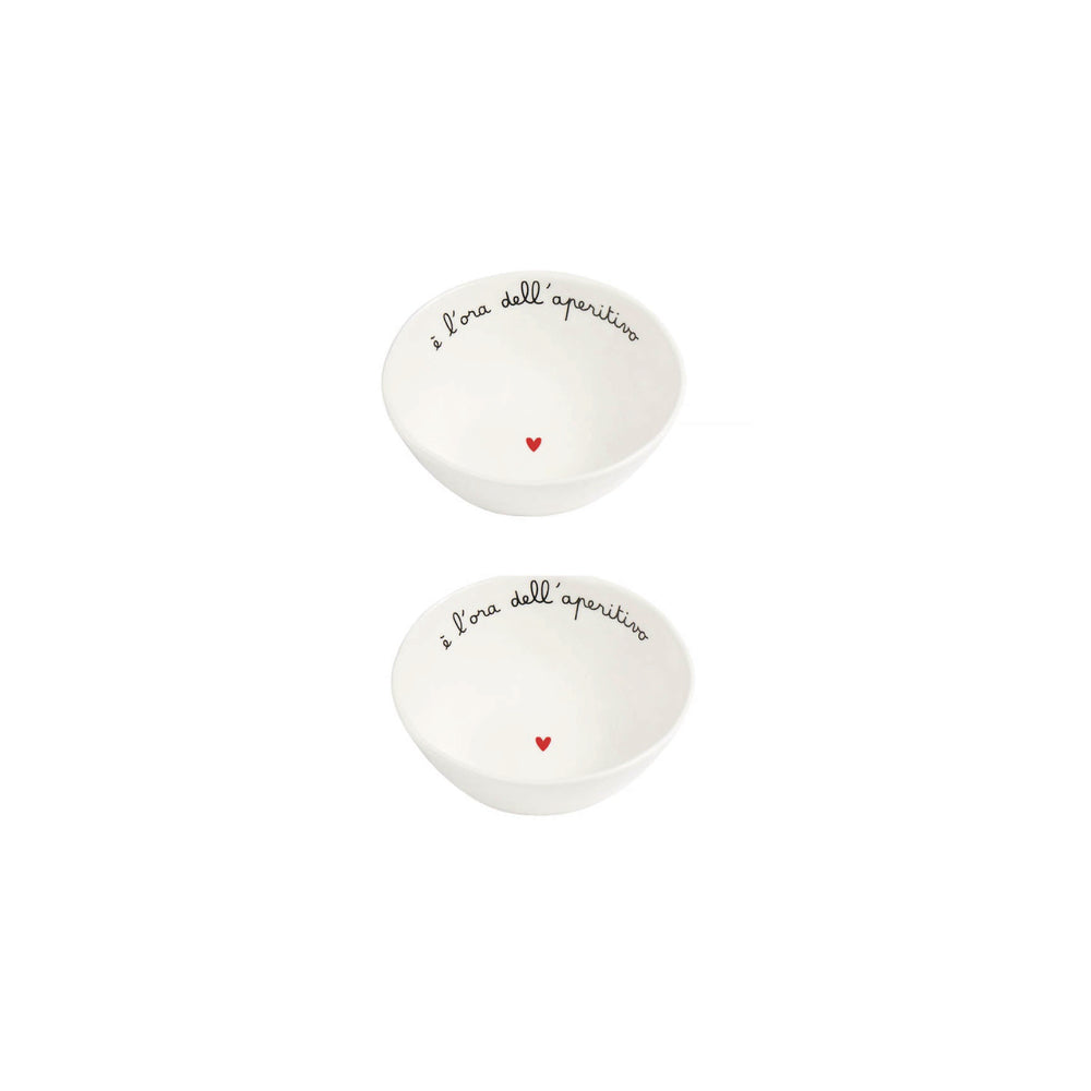 Set 2 Coppette in Gres con Scritta - Simple Day