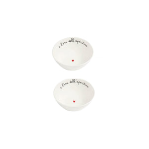 Set 2 Coppette in Gres con Scritta - Simple Day