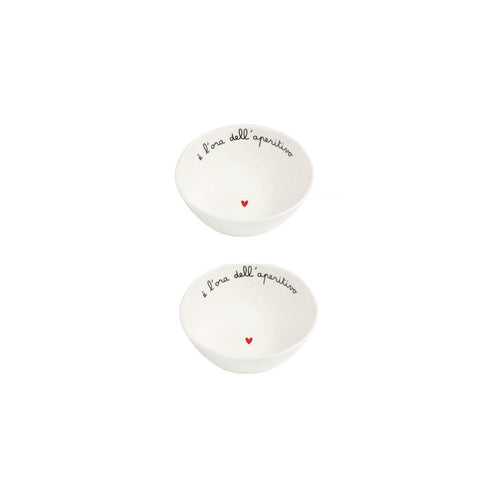 Set 2 Coppette in Gres con Scritta - Simple Day