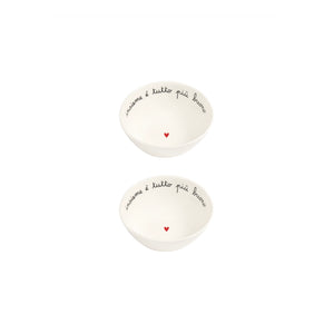 Set 2 Coppette in Gres con Scritta - Simple Day