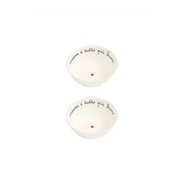 Set 2 Coppette in Gres con Scritta - Simple Day