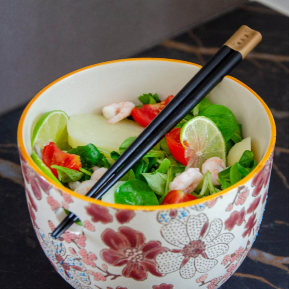 Set 2 Ciotole per Ramen con Bacchette in Bamboo - WD Lifestyle