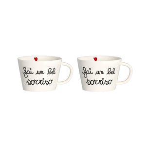 Set 2 Tazze per Colazione con Scritta - Simple Day