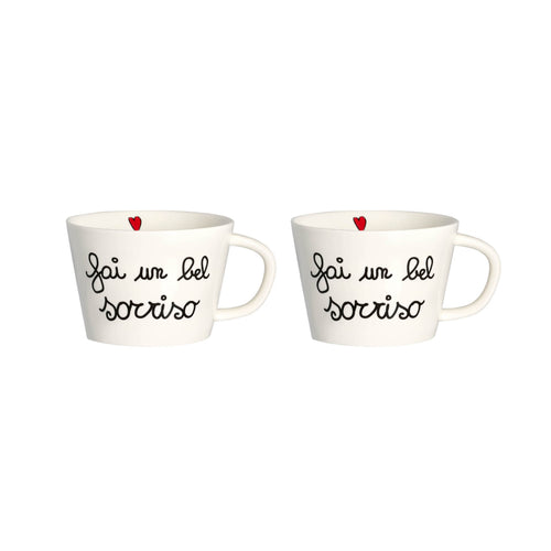 Set 2 Tazze per Colazione con Scritta - Simple Day
